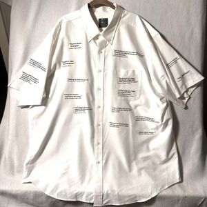 Men's Size 19 Big 70s‎ Movie Quote Button Down Shirt Handmade